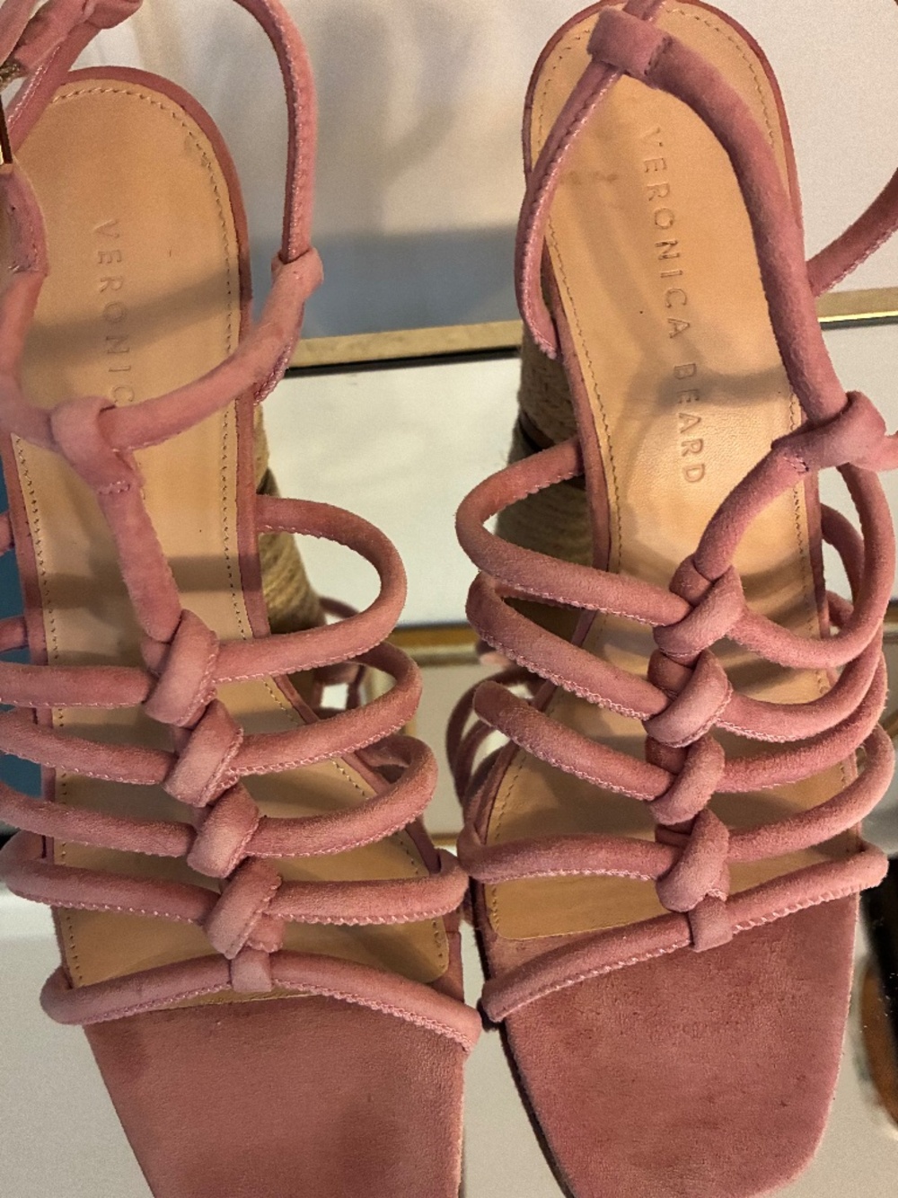 Veronica Beard Pink Suede Sandals 8M